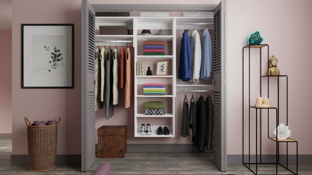 closet with organization